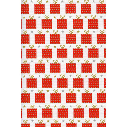 Carta regalo Natale Rex- Sadoch Ecocarta 70x100 cm - conf. 10 pezzi - fantasia pacchi di Natale - EC510525B