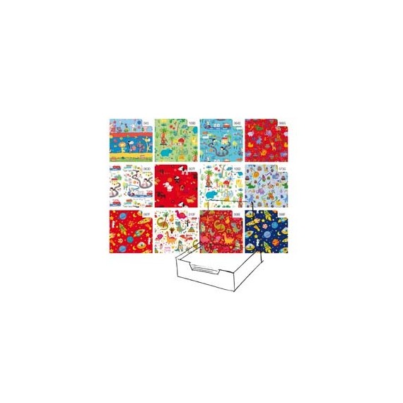 Carta regalo - raso - Bambini - 70 x 100 cm - Rex Sadoch - scatola 100 fogli