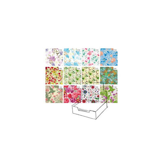 Carta regalo - raso - Fiori - 70 x 100 cm - Rex Sadoch - scatola 100 fogli