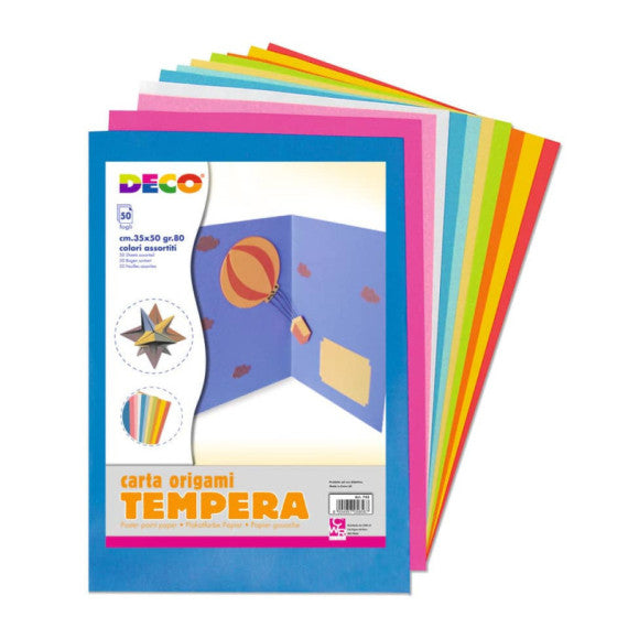 Carta tempera CWR conf. 50 fogli - colori assortiti 35x50 cm 743