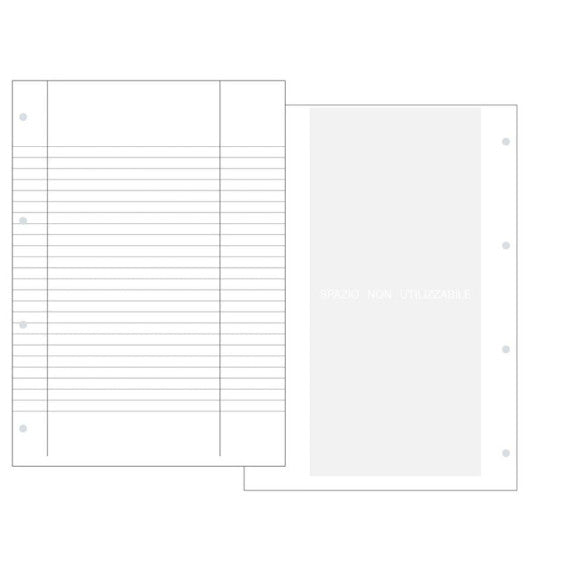 Carta uso bollo rigato O.C.L. con fori archivio 90 g - 500 ff - 210x297 mm 1460F