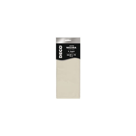 Carta velina - 20 gr - 50 x 76 cm - avorio - Deco - busta 5 fogli