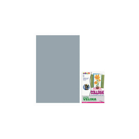 Carta velina 50x76 cm - busta 24 fogli - 20 g/m² Deco argento 05323