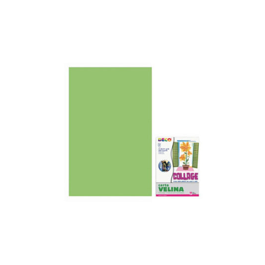 Carta velina 50x76 cm - busta 24 fogli - 20 g/m² Deco verde chiaro 05318