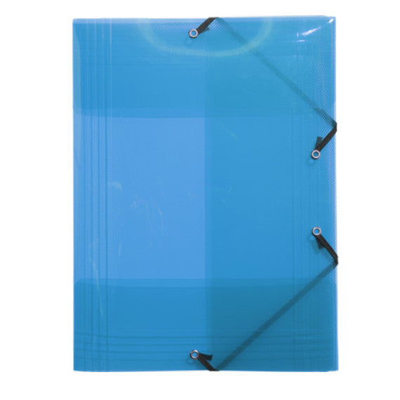 Cartella 3 lemb Crystal Colours - con elastici - PPL - 24 x 32 cm - colori assortiti - Exacompta