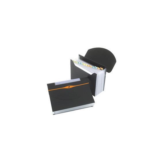 Cartella a soffietto Optima - 13 tasche - 23x33 cm - nero - Rexel