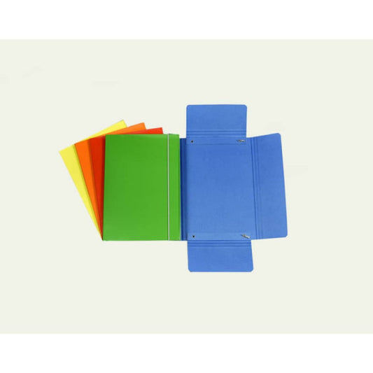 Cartella a tre lembi con elastico Cartotecnica del Garda 17x25 cm 10 colori assortiti - CG0040LBXXXAE15
