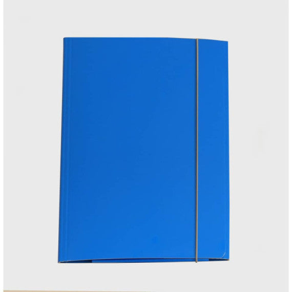 Cartella a tre lembi con elastico Cartotecnica del Garda 25x34,5 cm 0,8 mm colore azzurro - CG0032LBXXXAE06