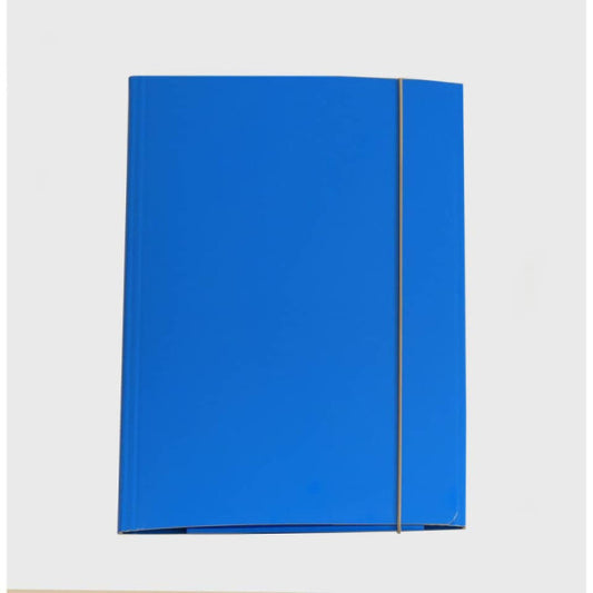 Cartella a tre lembi con elastico Cartotecnica del Garda 25x34,5 cm 0,8 mm colore azzurro - CG0032LBXXXAE06