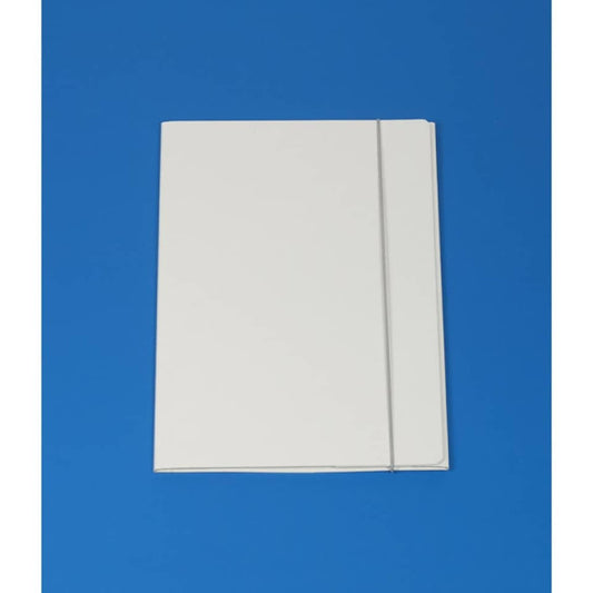 Cartella a tre lembi con elastico Cartotecnica del Garda 25x34,5 cm 0,8 mm colore bianco - CG0032LBXXXAE13