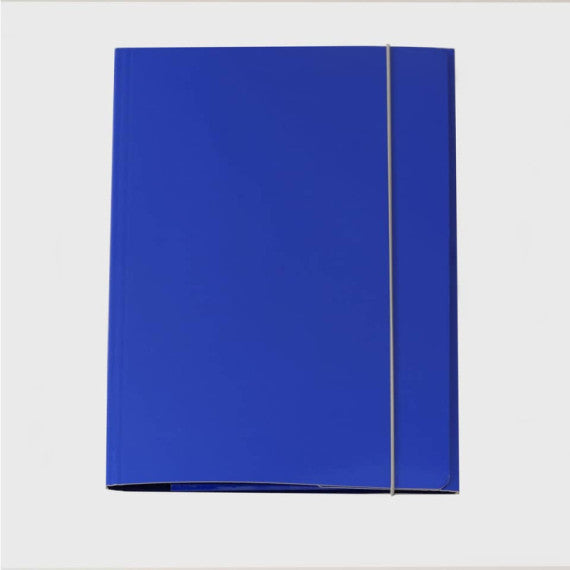 Cartella a tre lembi con elastico Cartotecnica del Garda 25x34,5 cm 0,8 mm colore blu - CG0032LBXXXAE01