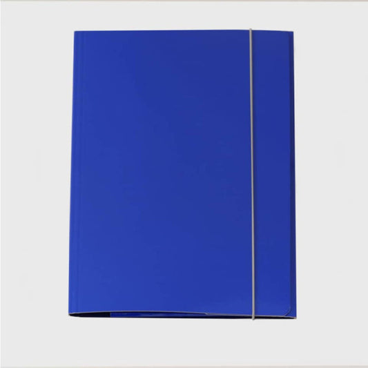 Cartella a tre lembi con elastico Cartotecnica del Garda 25x34,5 cm 0,8 mm colore blu - CG0032LBXXXAE01
