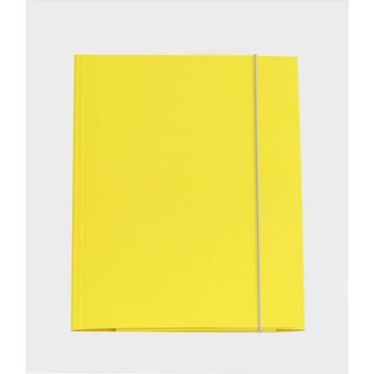 Cartella a tre lembi con elastico Cartotecnica del Garda 25x34,5 cm 0,8 mm colore giallo - CG0032LBXXXAE04