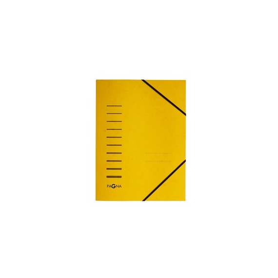 Cartella con elastico - in cartoncino - A4 - giallo - Pagna