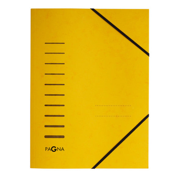 Cartella con elastico - in cartoncino - A4 - giallo - Pagna