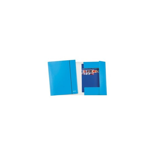 Cartella con elastico WOW - cartoncino plastificato - 3 lembi - 25x35cm - giallo - Leitz