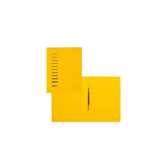 Cartella con pressino - cartone - A4 - giallo - Pagna