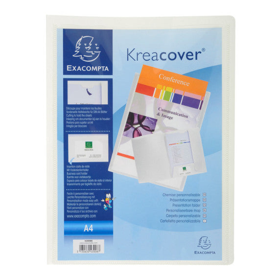 Cartella di presentazione Kreacover - in PP - 2 alette - colori assortiti - A4 - Exacompta