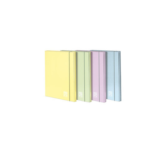 Cartella Pastel One Color - con elastico - 3 lembi - 26 x 35 cm - dorso 12 mm - colori assortiti - Blasetti