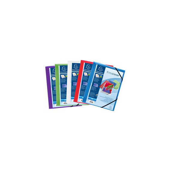 Cartella personalizzabile Kreacover® - con elastico - PP - 24x32 cm - colori assortiti - Exacompta