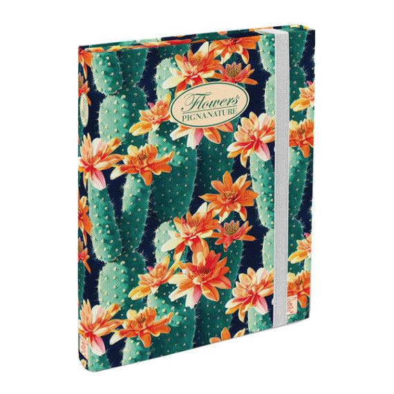 Cartella progetti Nature Flowers - 26x34cm - dorso 3cm - con elastico - Pigna