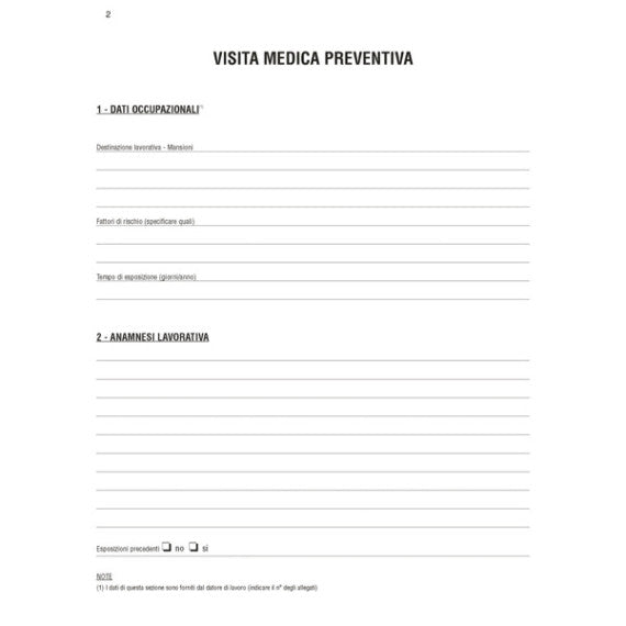 Cartella sanitaria di rischio per lavoratori esposti ad agenti cancerogeni - 31 x 24cm - Edipro