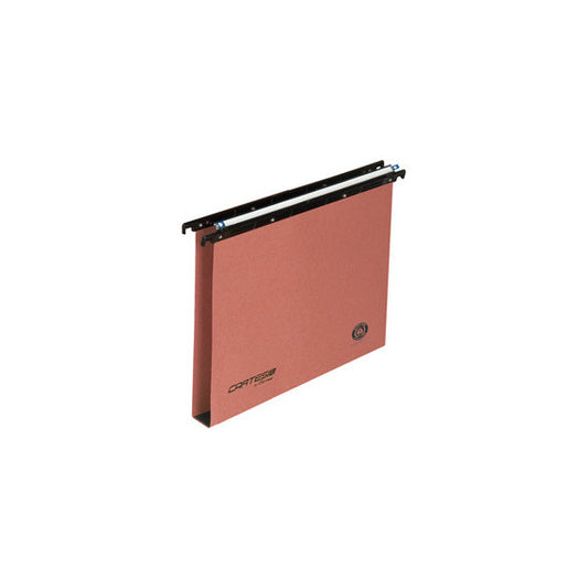 Cartella sospesa Cartesio - cassetto - interasse 33 cm - fondo U 30 mm - 31,2x25 cm - arancio - Bertesi