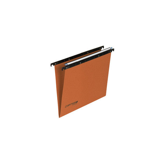 Cartella sospesa Cartesio - cassetto - interasse 33 cm - fondo V - 31,2x25 cm - arancio - Bertesi