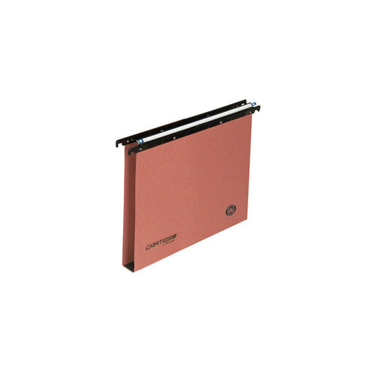 Cartella sospesa Cartesio - cassetto - interasse 39 cm - fondo U 30 mm - 37x25 cm - arancio - Bertesi