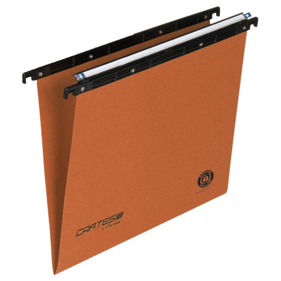 Cartella sospesa Cartesio - cassetto - interasse 39 cm - fondo V - 37x25 cm - arancio - Bertesi