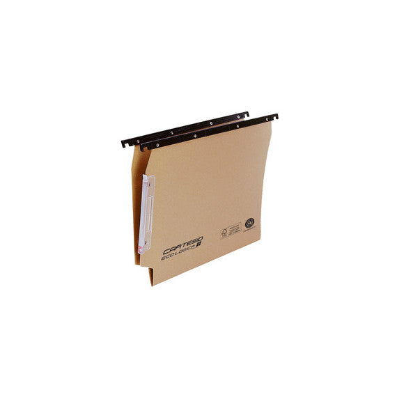 Cartella sospesa Cartesio Ecologica - armadio - 33 cm - fondo V - 32,6 x 28 cm - avana - Bertesi