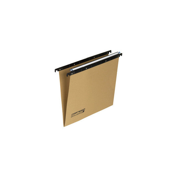 Cartella sospesa Cartesio Ecologica - cassetto - 39 cm - fondo V - 37 x 25 cm - avana - Bertesi
