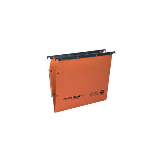 Cartella sospesa Cartesio Plus - armadio - interasse 33 cm - fondo V - 32,6x28 cm -  arancio - Bertesi