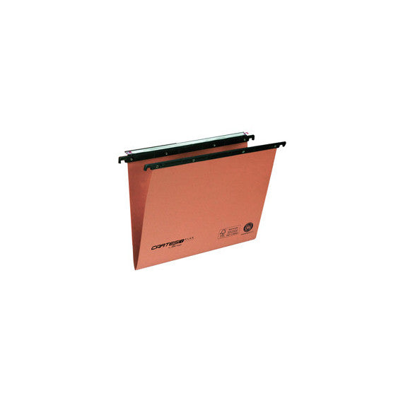 Cartella sospesa Cartesio Plus - cassetto - interasse 33 cm - fondo V - 31,25 cm - arancio - Bertesi