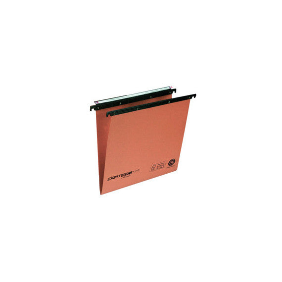 Cartella sospesa Cartesio Plus - cassetto - interasse 39 cm - fondo V - 37x25 cm -  arancio - Bertesi