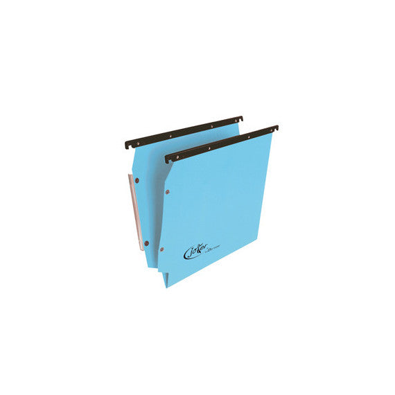 Cartella sospesa Joker - armadio - interasse 33 cm - fondo V - 32,6x28 cm - blu - Bertesi