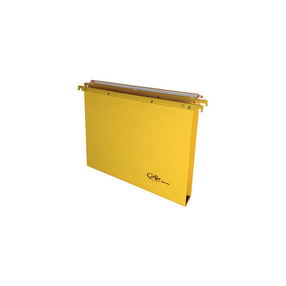 Cartella sospesa Joker - cassetto - interasse 39 cm - fondo U 3 cm - 37x25 cm - giallo - Bertesi