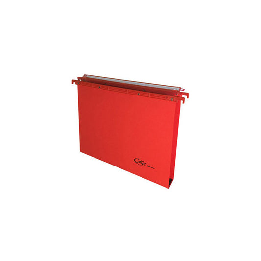 Cartella sospesa Joker - cassetto - interasse 39 cm - fondo U 3 cm - 37x25 cm - rosso - Bertesi
