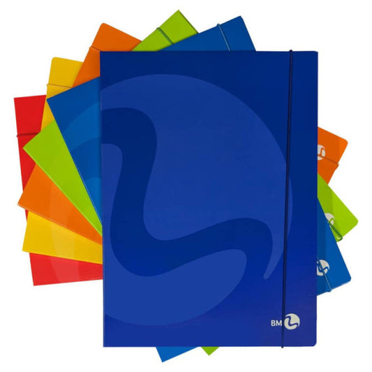 Cartelle 3 Lembi BM Arti Grafiche Color - 255x350 mm elastico piatto - conf. 10 pz - colori assortiti - 0108968