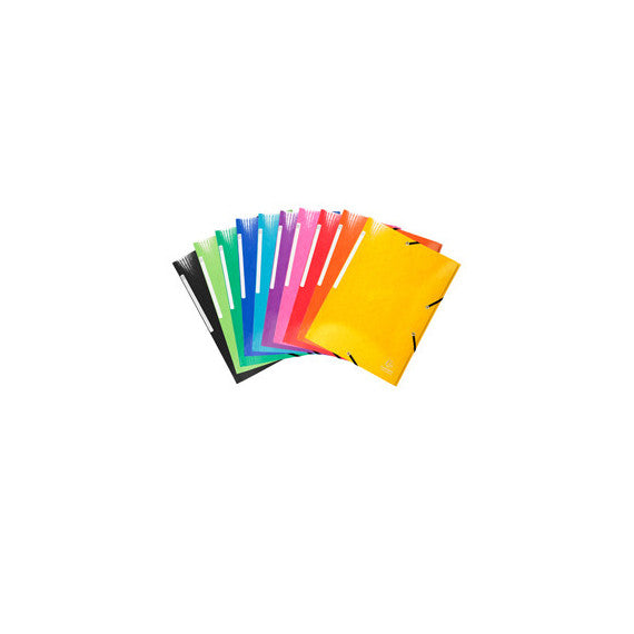Cartelle 3L con elastici Iderama - A4 - 10 colori assortiti - Exacompta