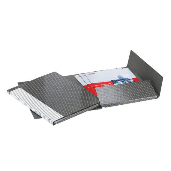 Cartelle a 2 lembi Esselte I55 DELSO LINE 12/I50 bianco/grigio 25x32 cm dorso 1,5 cm  12 cartelle - 390955040