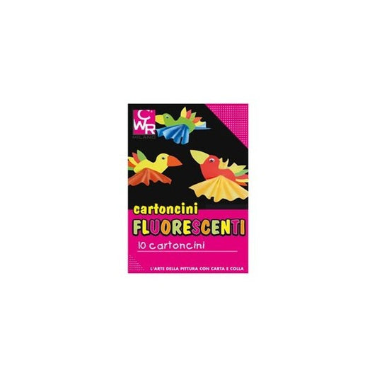 Cartelli fluo - senza scritte - 35x50 cm - 260 gr - colori assortiti - CWR - conf. 10 pezzi