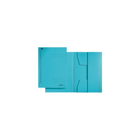 Cartellina 3 lembi - 430 gr - 24,3 x 34 cm - azzurro - Leitz