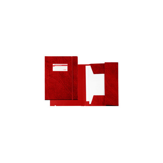 Cartellina 3 lembi Archivio 3L F - con elastico - Colpan® - 25 x 35 cm - rosso - Sei Rota