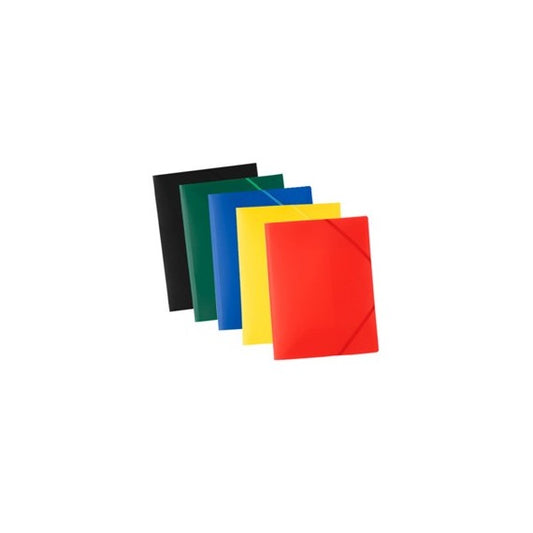 Cartellina 3 lembi - con elastico - 24 x 32 cm - colori assortiti - ECO Starline