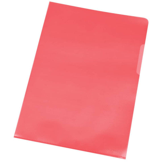 Cartellina a L Q-Connect ppl A4 rosso conf. da 100 - KF00306