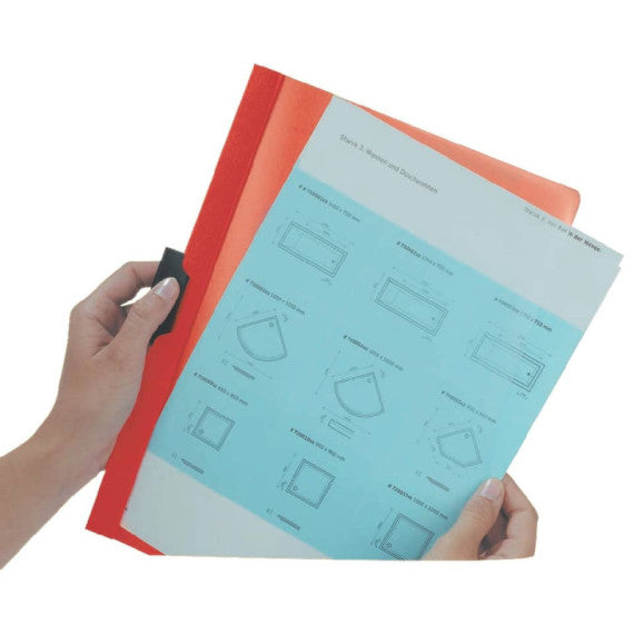 Cartellina con clip Durable DURACLIP® A4 bianco - dorso 3 mm - capacità 30 fogli 2200-02