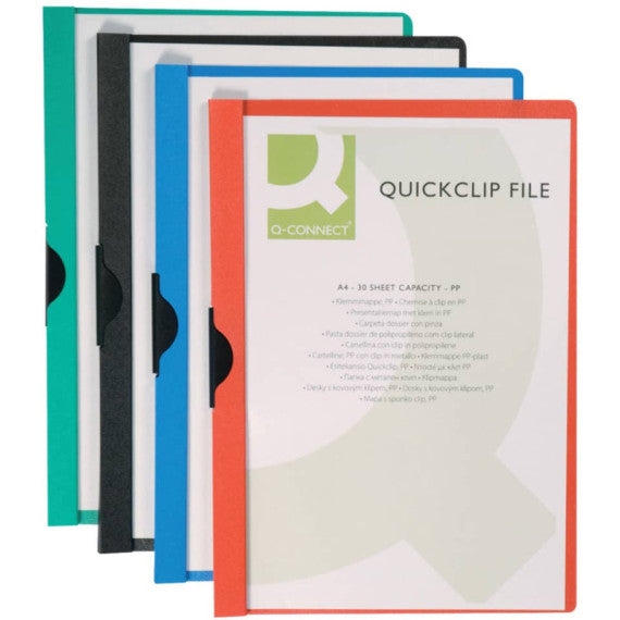 Cartellina con clip Q-Connect PVC 22x30,7 cm blu KF00462