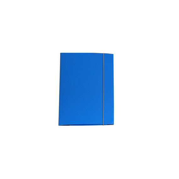 Cartellina con elastico - cartone plastificato - 3 lembi - 25x34 cm - azzurro - Queen Starline