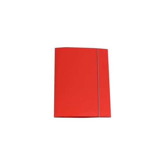 Cartellina con elastico - cartone plastificato - 3 lembi - 25x34 cm - colori assortiti - Queen Starline